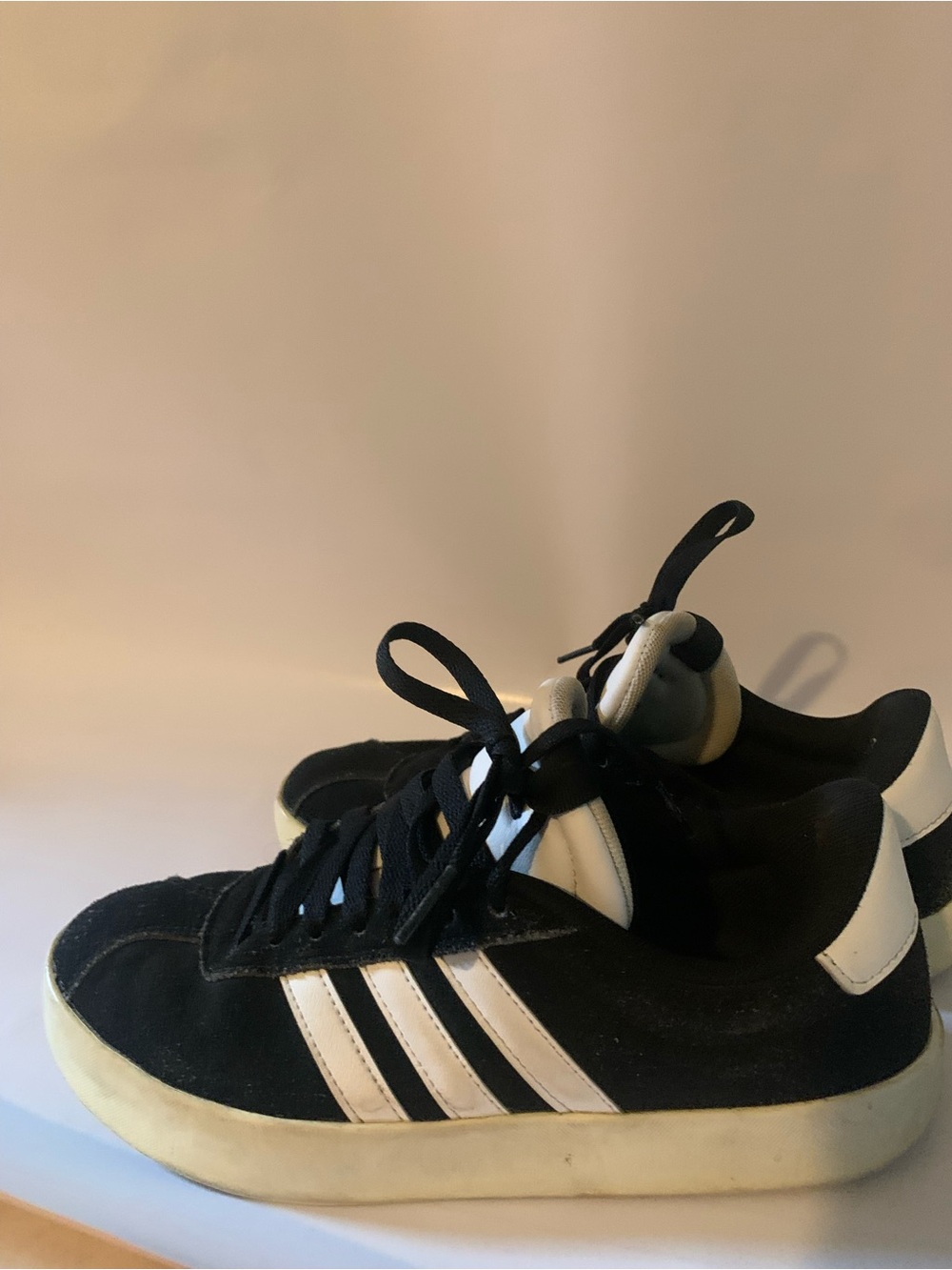 adidas women size 6.5 Black and White Sneakers